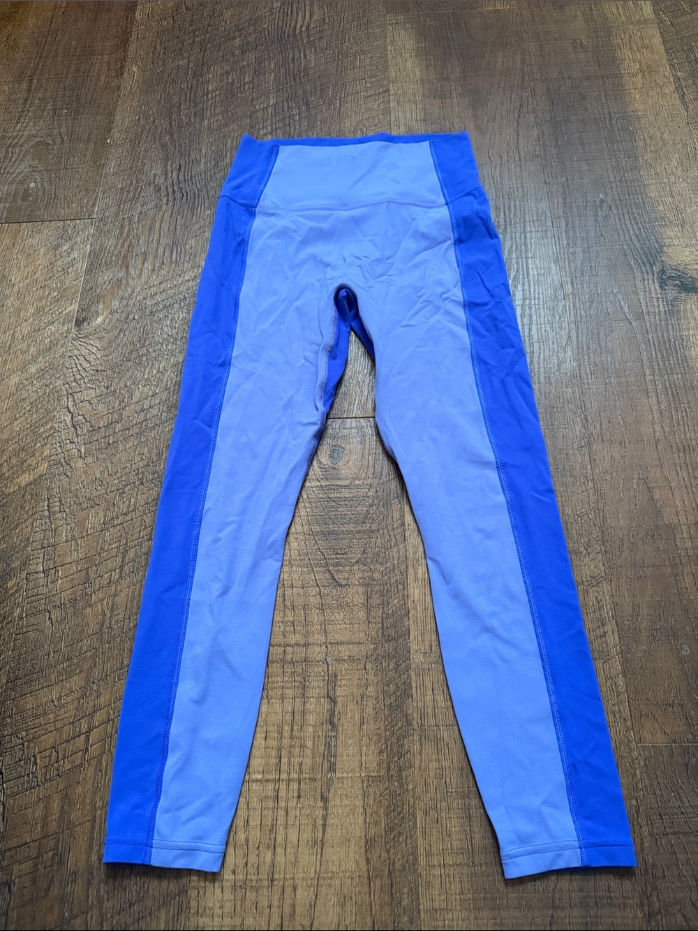 Athleta Royal Blue Transcend Colorblock 7/8 Tights
